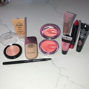 Lot of Laura geller and Mally cosmetics.